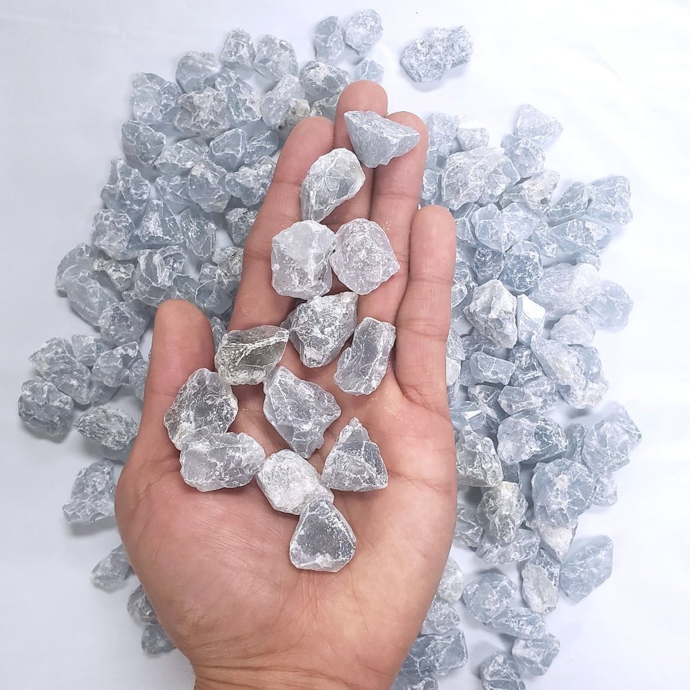 1 LB Celestite Crystals Rough Stones From Madagascar Bulk Healing Crystal Gems